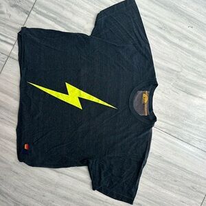 aviator nation boyfriend bolt tee perfect condition dark grey color